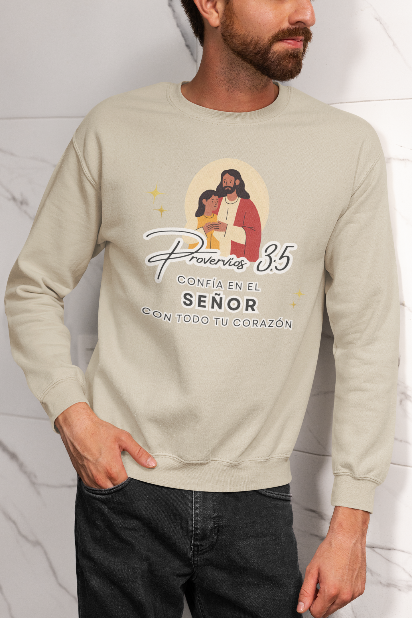 Sudadera con versículo bíblico “Confía en el Señor con Todo tu Corazón” – Proverbios 3:5
