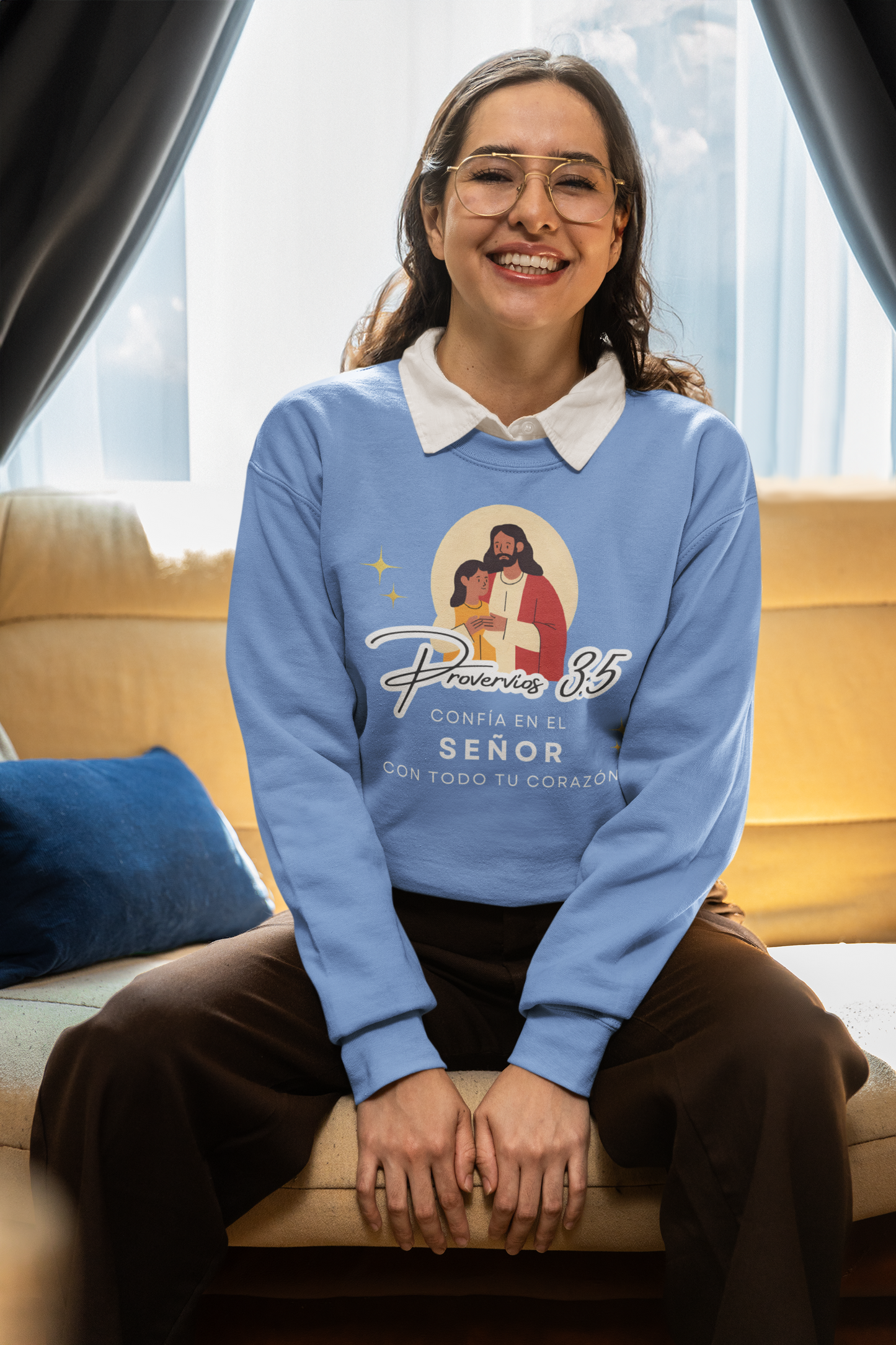 Sudadera con versículo bíblico “Confía en el Señor con Todo tu Corazón” – Proverbios 3:5