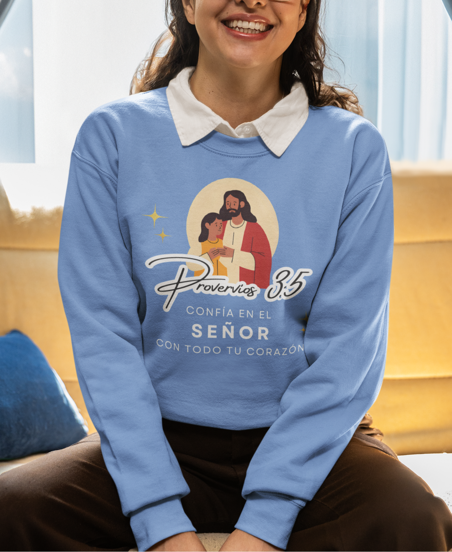Sudadera con versículo bíblico “Confía en el Señor con Todo tu Corazón” – Proverbios 3:5
