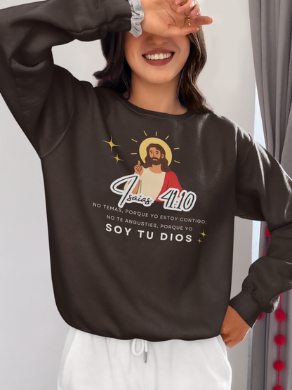 Sudadera con versículo bíblico “Isaías 41:10 – No temas” Fe y Fortaleza en Dios