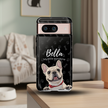 Funda de teléfono personalizada con foto, frase y nombre de tu mascota