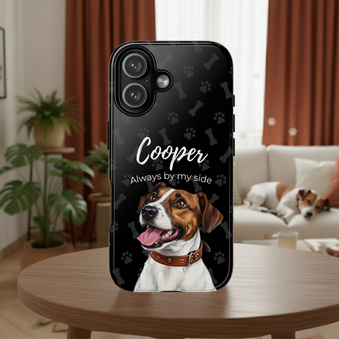 Funda de teléfono personalizada con foto, frase y nombre de tu mascota