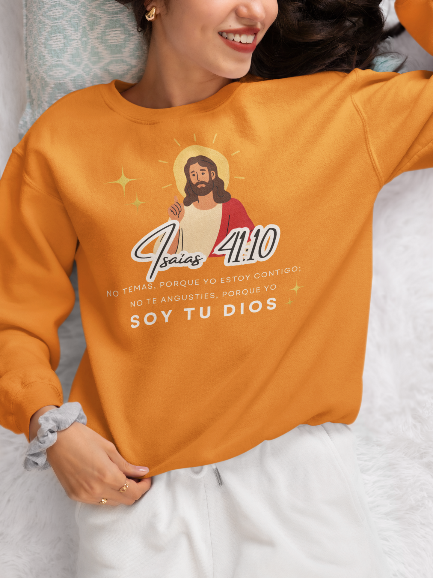 Sudadera con versículo bíblico “Isaías 41:10 – No temas” Fe y Fortaleza en Dios