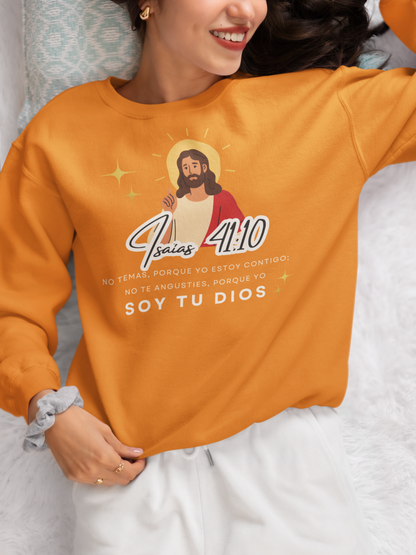 Sudadera con versículo bíblico “Isaías 41:10 – No temas” Fe y Fortaleza en Dios