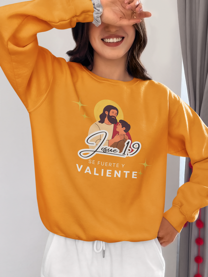 Sudadera con versículo bíblico Josué 1:9 - Se fuerte y valiente