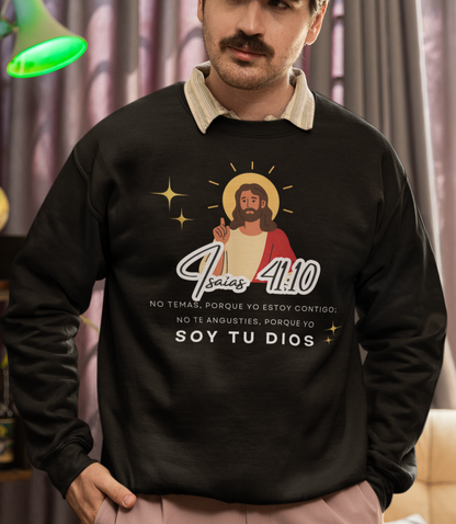 Sudadera con versículo bíblico “Isaías 41:10 – No temas” Fe y Fortaleza en Dios