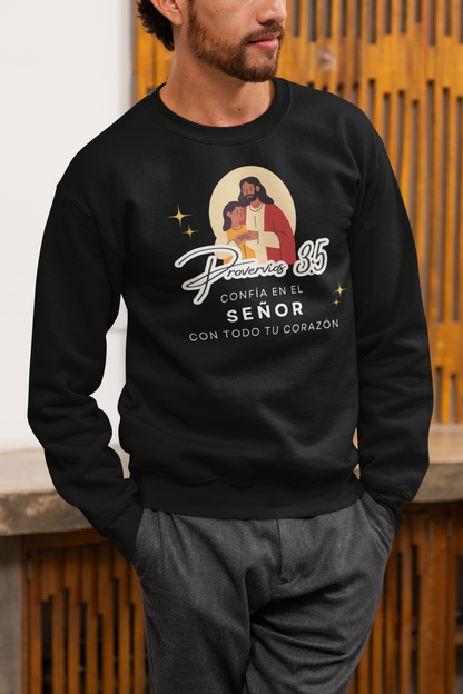 Sudadera con versículo bíblico “Confía en el Señor con Todo tu Corazón” – Proverbios 3:5