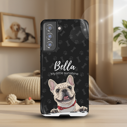 Funda de teléfono personalizada con foto, frase y nombre de tu mascota