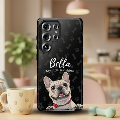 Funda de teléfono personalizada con foto, frase y nombre de tu mascota