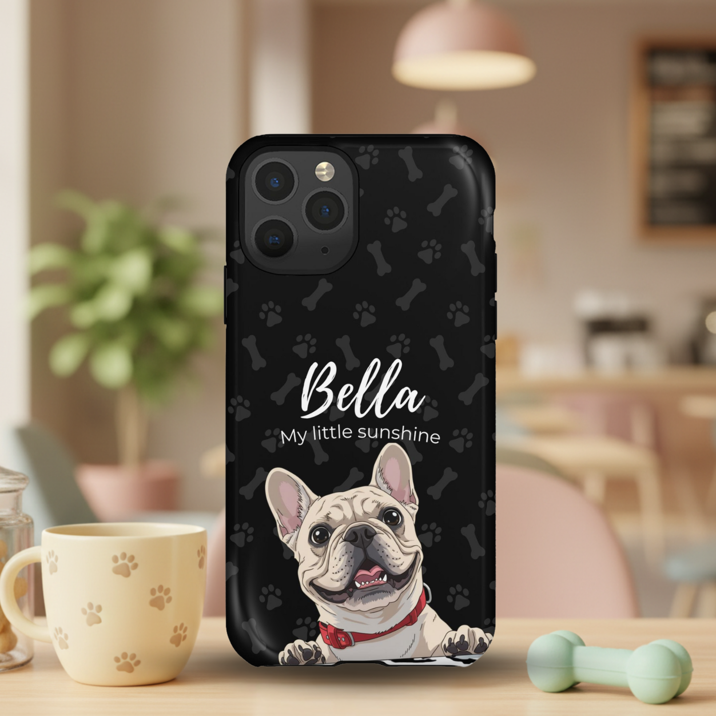 Funda de teléfono personalizada con foto, frase y nombre de tu mascota