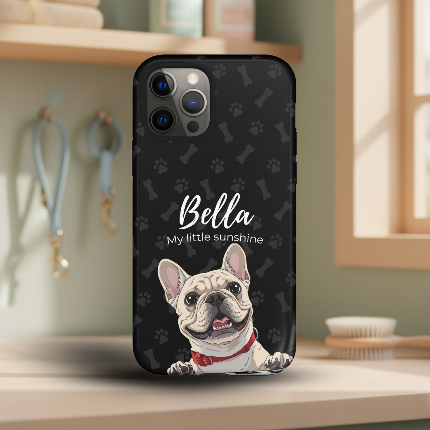 Funda de teléfono personalizada con foto, frase y nombre de tu mascota