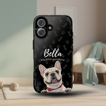 Funda de teléfono personalizada con foto, frase y nombre de tu mascota