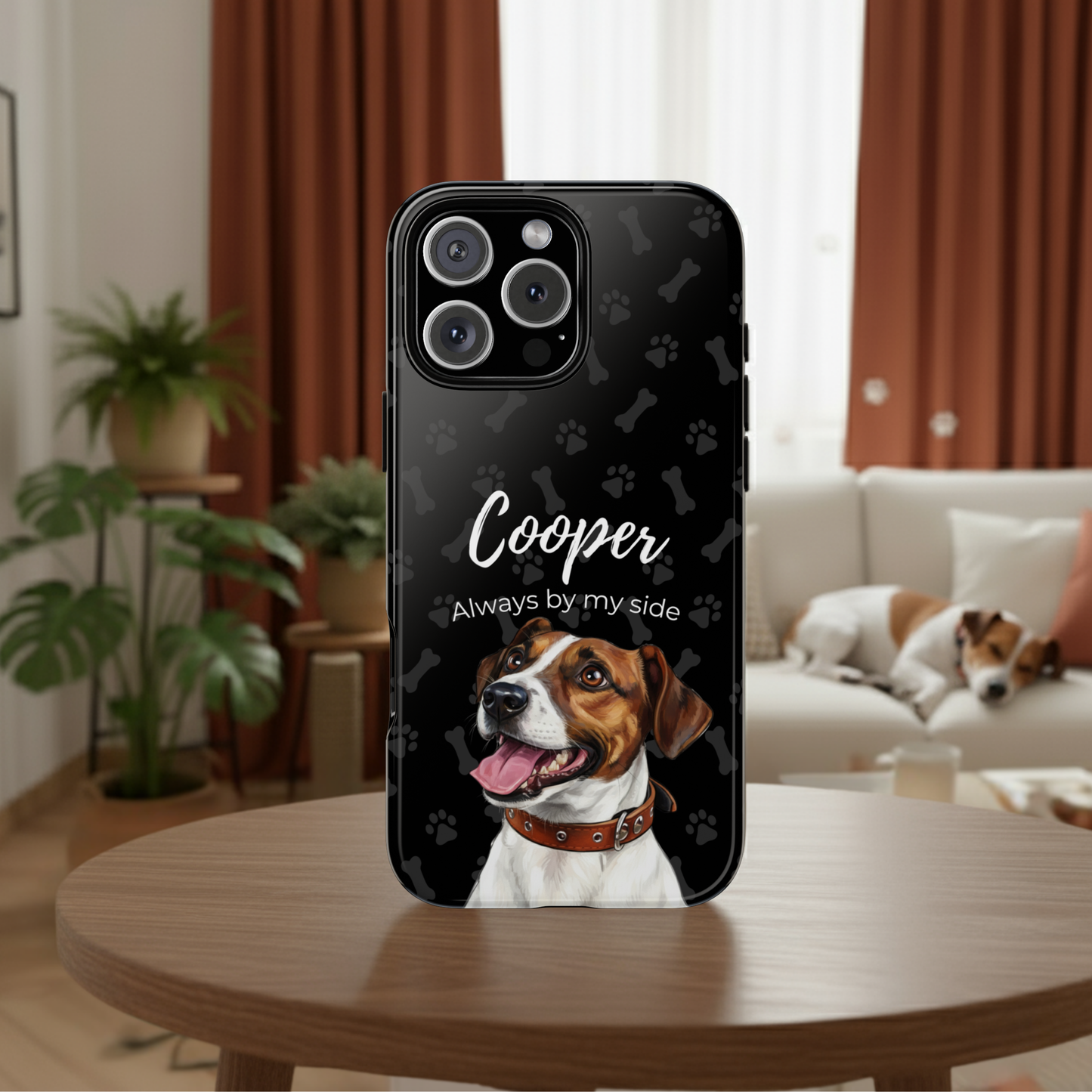 Funda de teléfono personalizada con foto, frase y nombre de tu mascota
