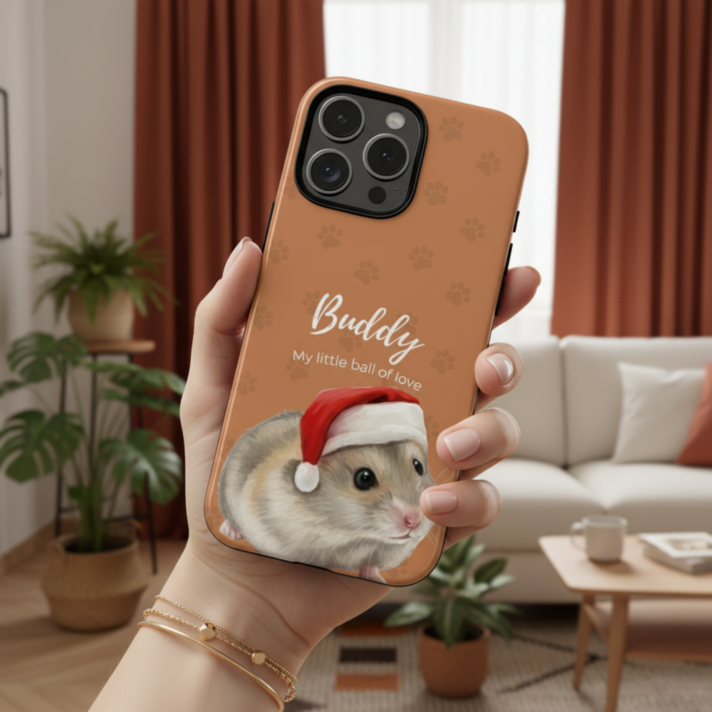 Funda de teléfono personalizada con foto, frase y nombre de tu mascota