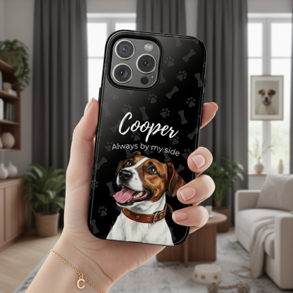 Funda de teléfono personalizada con foto, frase y nombre de tu mascota